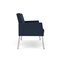 Lesro Mystic Lounge Reception Loveseat, Silver, RF Blueberry Back, MD Ink Seat, RF Blueberry Arm Panels ML1501 - alternate 3